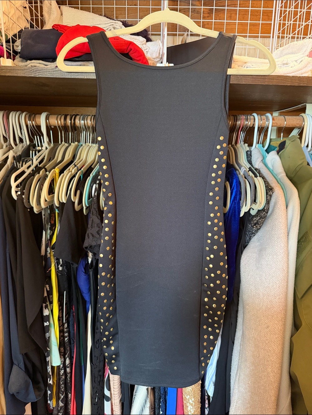 Forever 21 Black Studded Bodycon Dress